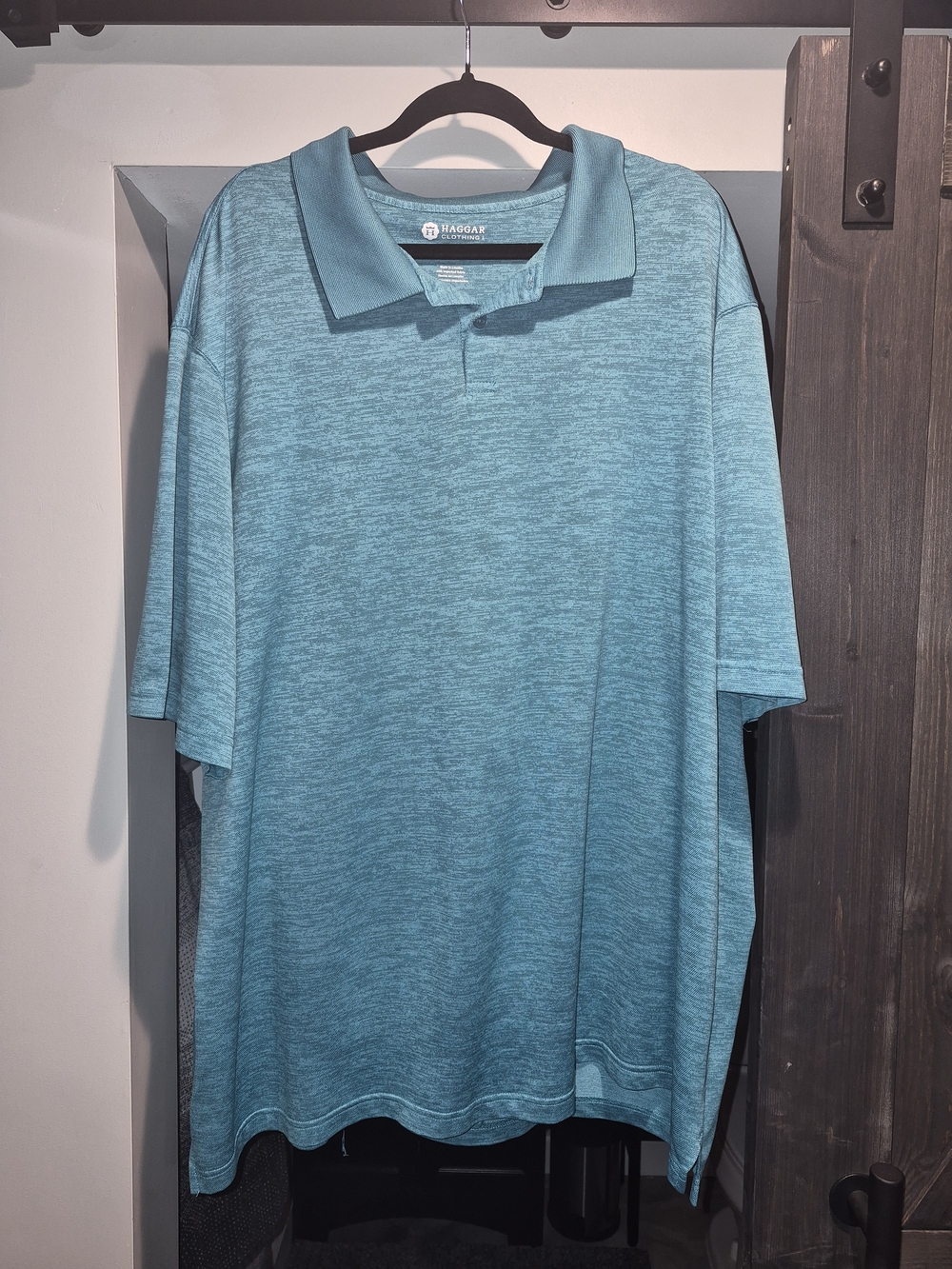 Haggar Men's Teal Polo Shirt